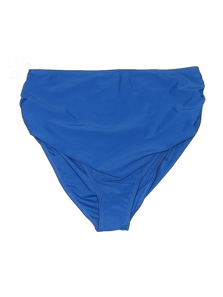 Pre-owned Nicole Miller Studio Swimsuit Bottoms In Blue