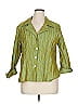 Kathleen Sommers Green 3/4 Sleeve Button-Down Shirt Size XL - photo 1