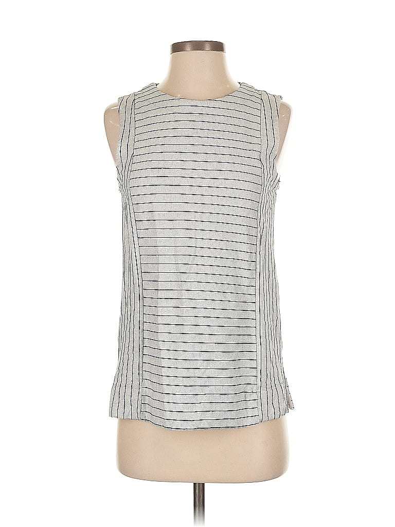 Pre-owned J.crew Factory Store Sleeveless Top Gray Boatneck Tops