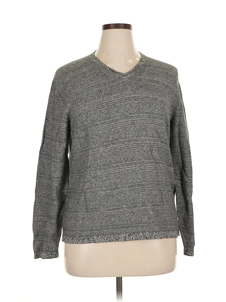 Pre-owned Calvin Klein Long Sleeve T-shirt In Gray