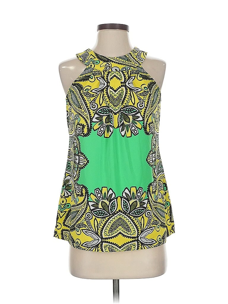 Pre-owned Inc International Concepts Tank Top Green Halter Neckline Tops