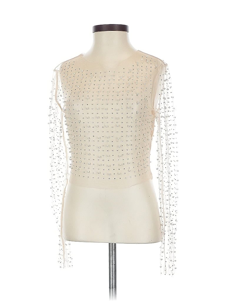 Pre-owned Varley Sleeveless Blouse In White