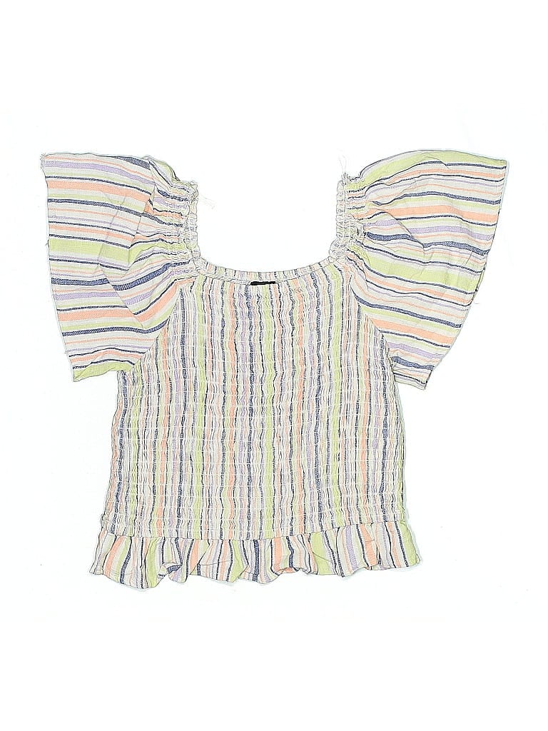 Pre-owned Art Class Kids' Short Sleeve Blouse In Purple