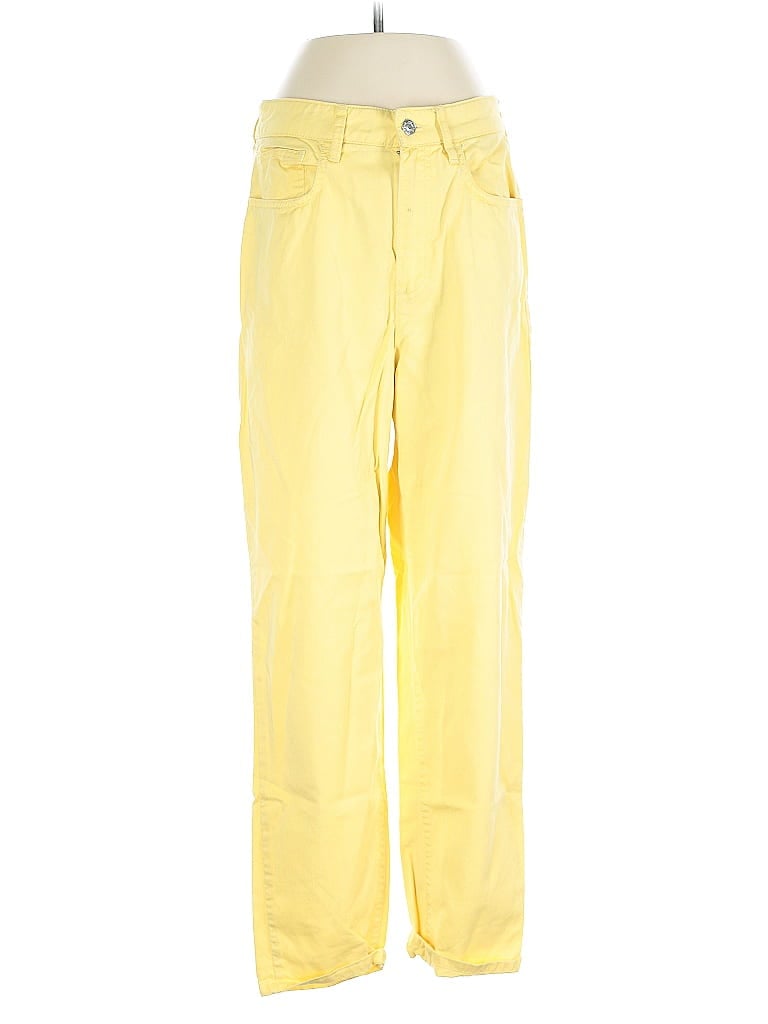 Pre-owned Mng Casual Pants In Yellow
