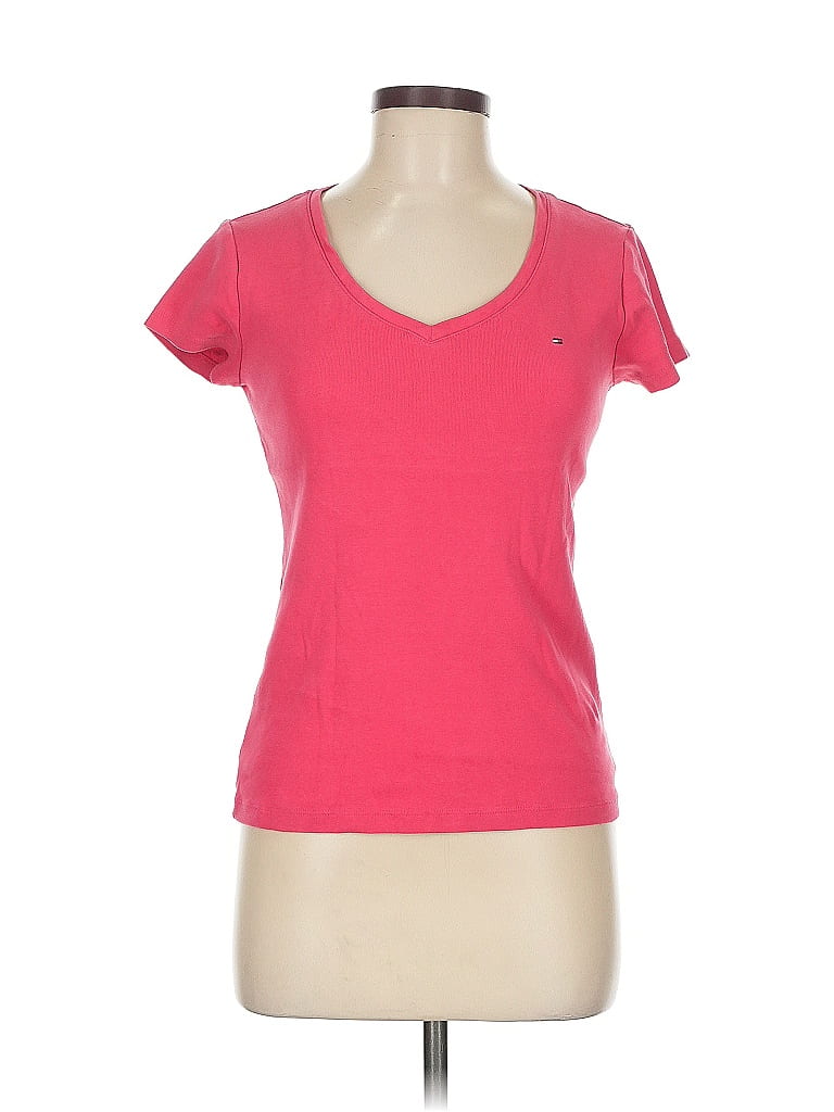 Pre-owned Tommy Hilfiger Short Sleeve T-shirt In Pink