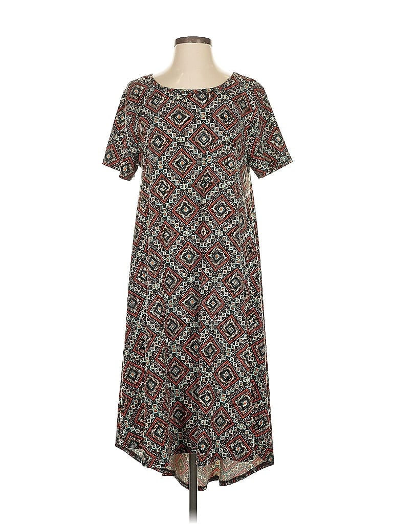 Pre-owned Lularoe Casual Dress In Brown