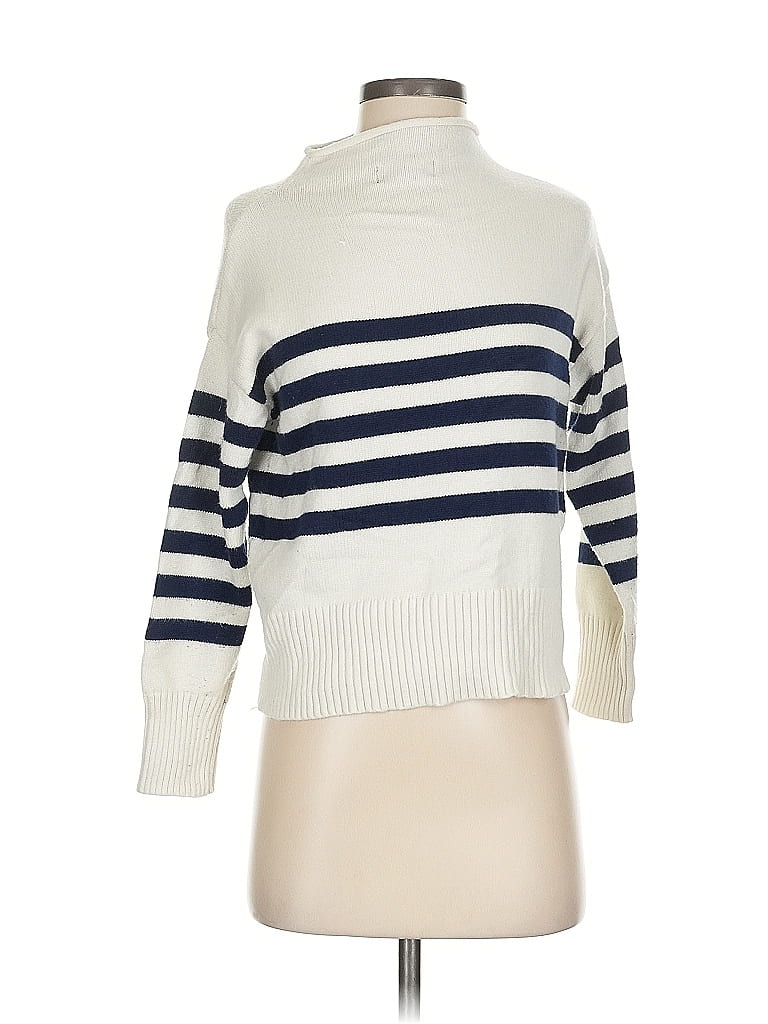 Pre-owned Truth By Republic Turtleneck Sweater In White