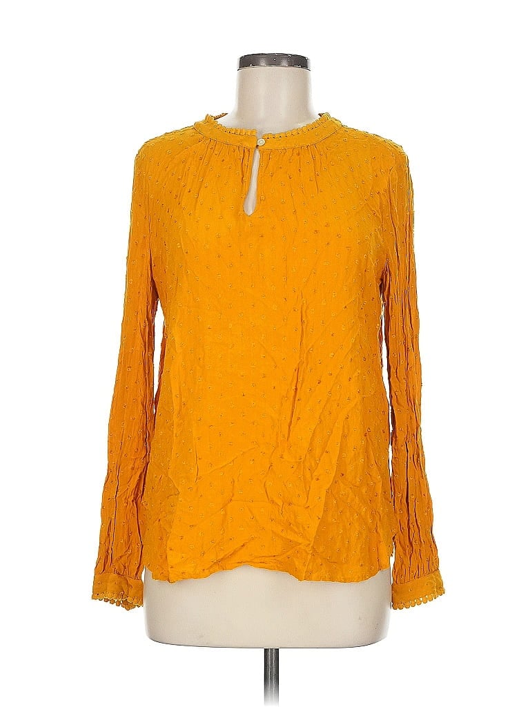 ANN TAYLOR LOFT Pre-owned Long Sleeve Blouse In Yellow