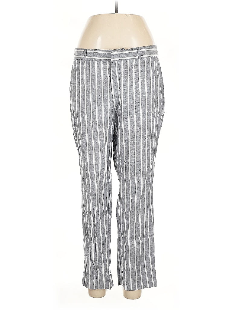 Pre-owned Banana Republic Factory Store Linen Pants In Silver