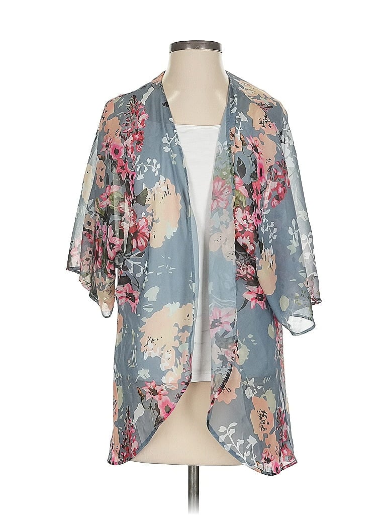 Pre-owned Unbranded Kimono In Gray