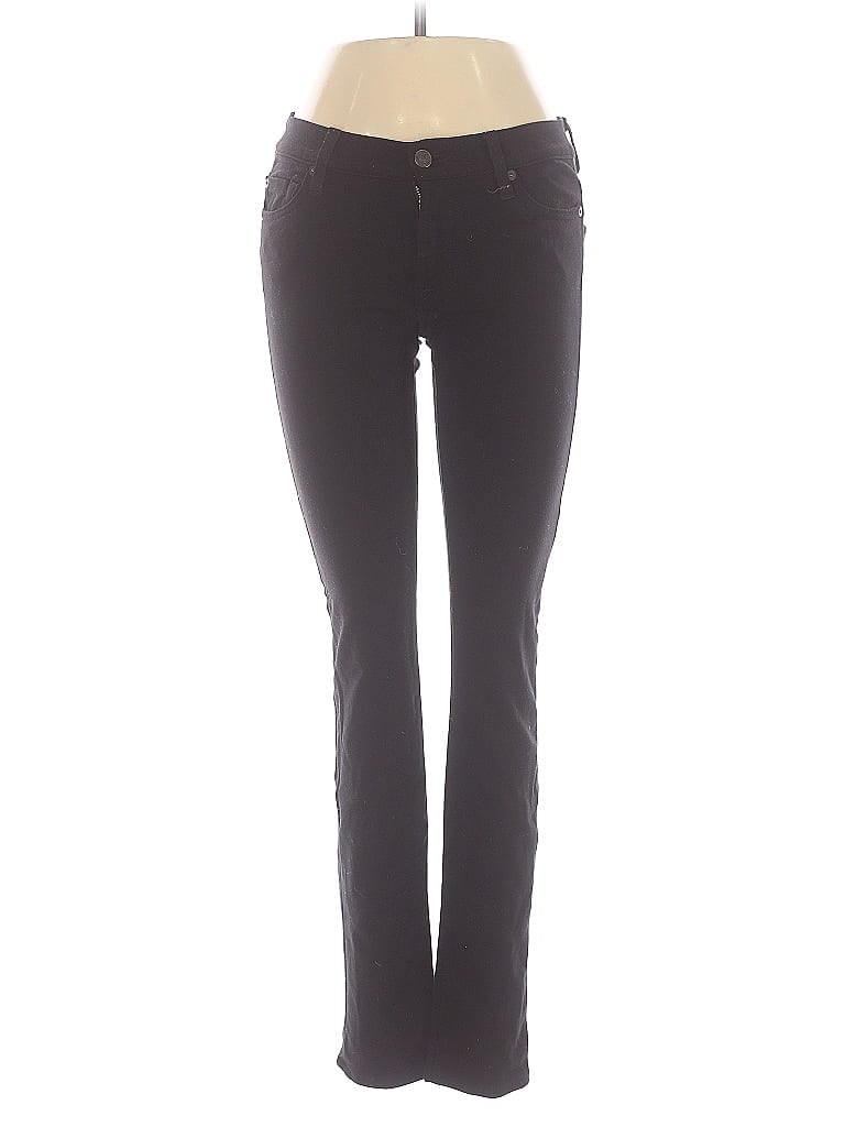 Pre-owned 7 For All Mankind Jeggings In Black