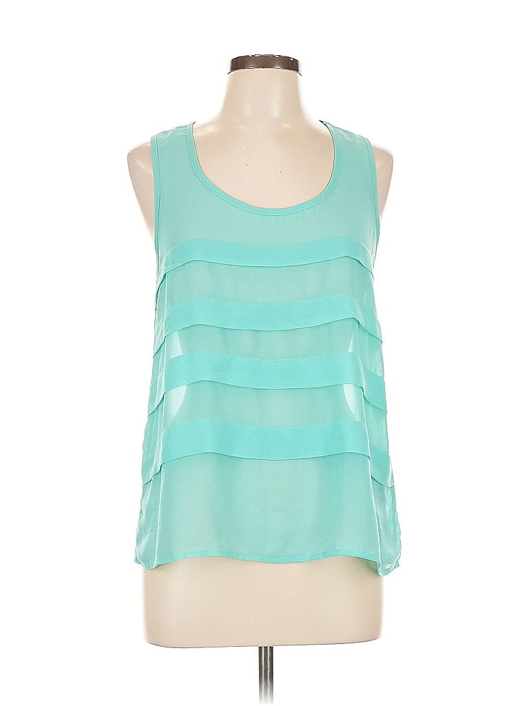 Pre-owned Xxi Sleeveless Blouse In Blue
