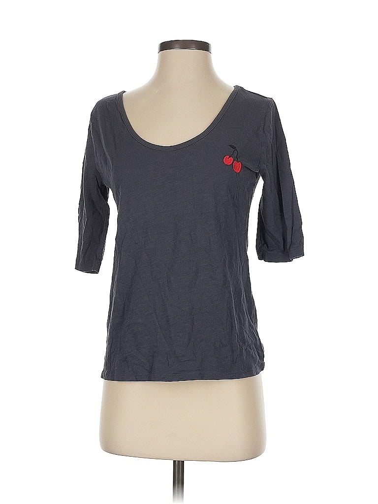 Pre-owned Ann Taylor Loft 3/4 Sleeve T-shirt In Gray