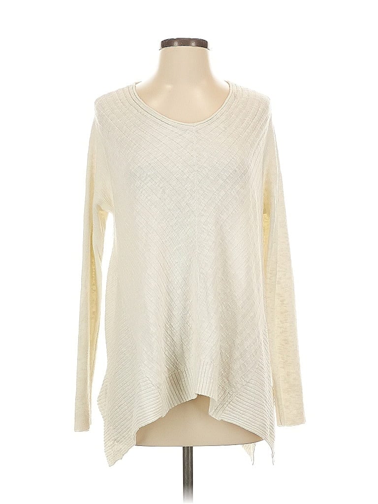 Pre-owned Eileen Fisher Pullover Sweater In White