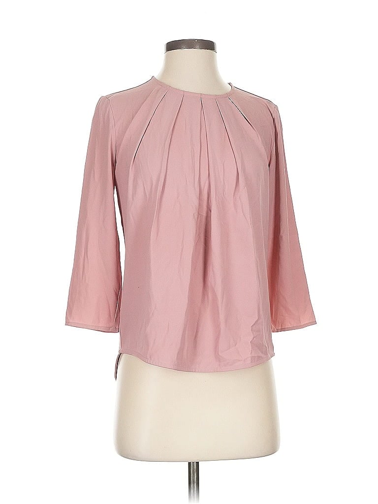 Pre-owned Ann Taylor 3/4 Sleeve Blouse In Pink