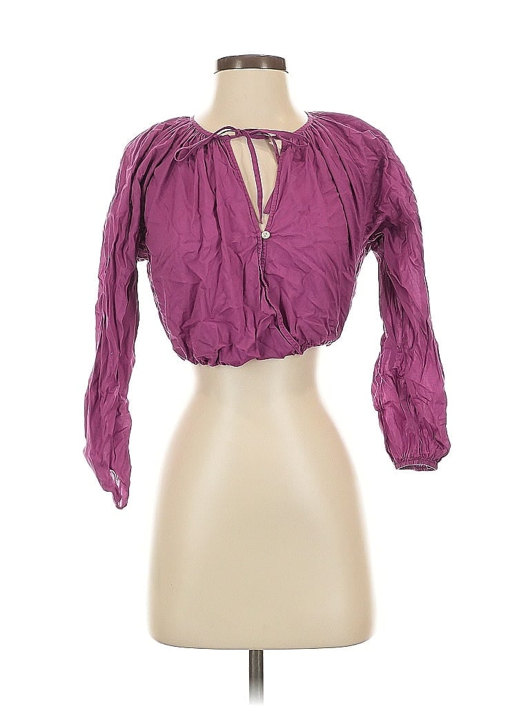 Pre-owned Rails 3/4 Sleeve Blouse In Purple