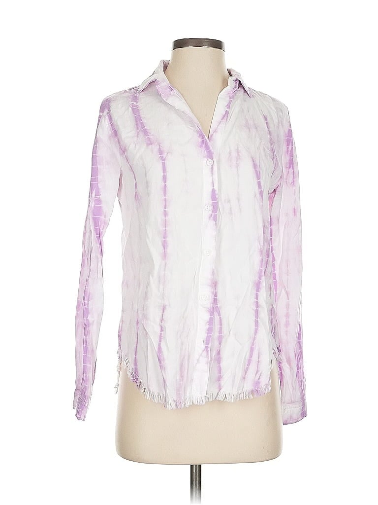 Pre-owned Cloth & Stone X Anthropologie 3/4 Sleeve Blouse In Purple