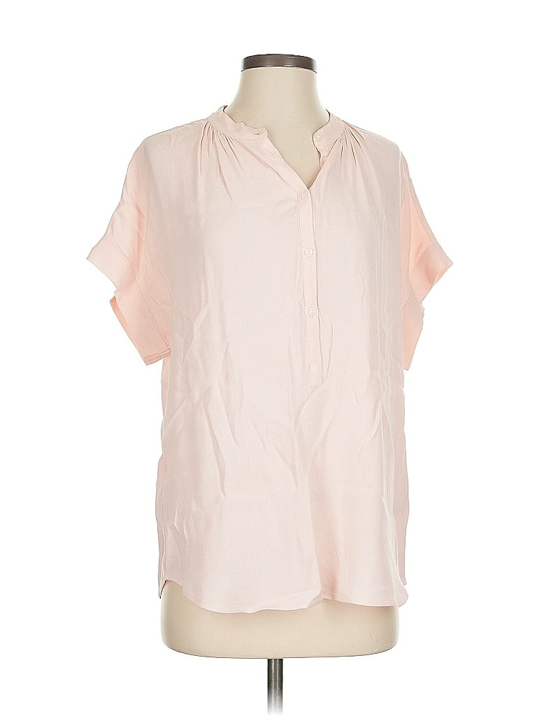 Pre-owned Point Sur Short Sleeve Blouse In Pink