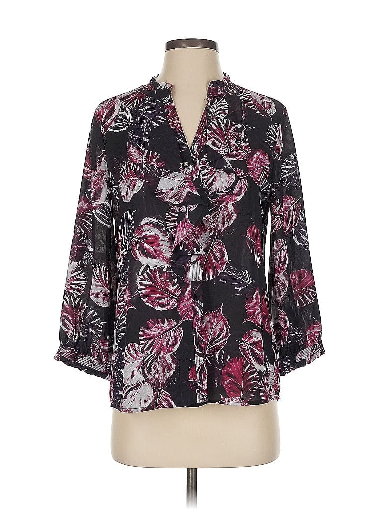 Pre-owned Karl Lagerfeld 3/4 Sleeve Blouse In Purple