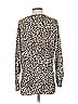 DR2 100% Polyester Animal Print Tan Long Sleeve Blouse Size S - photo 2
