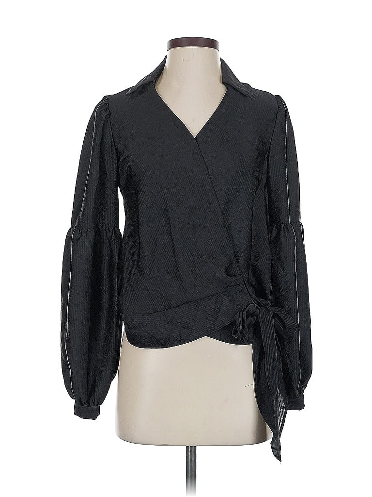 Pre-owned Michael Michael Kors Long Sleeve Blouse In Black