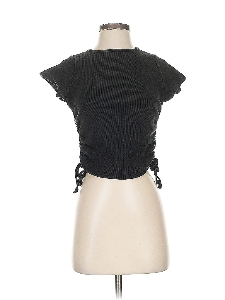 NASTY GAL INC. Pre-owned Short Sleeve Top Black Keyhole Neckline Tops