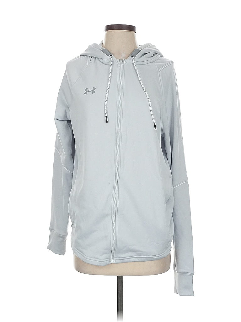 Click to view more detailed imagery on our partner's website Pre-owned Under Armour Zip Up Hoodie In Silver