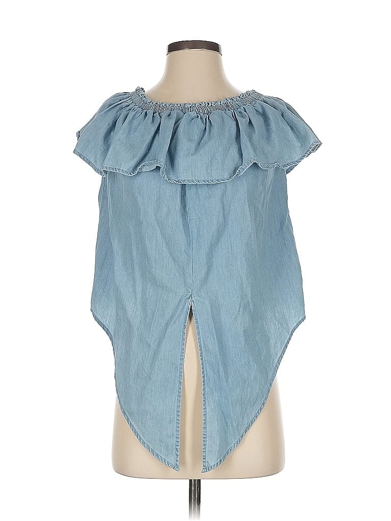 Pre-owned Express Sleeveless Blouse In Blue