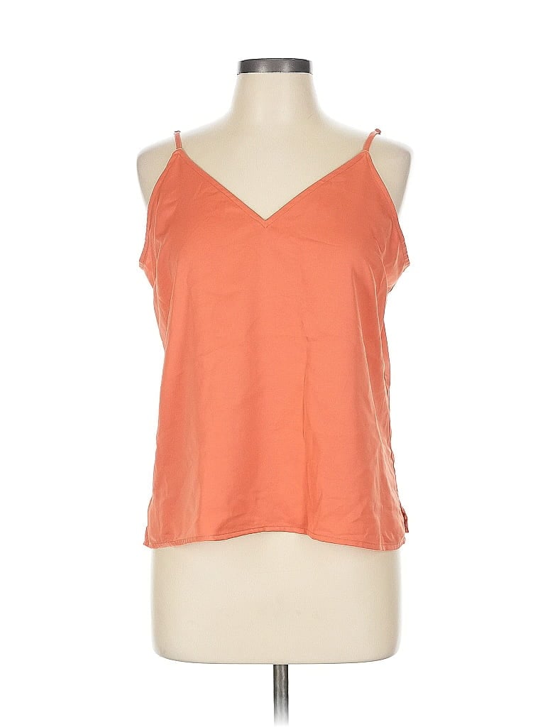 Pre-owned A New Day Sleeveless Top Orange Halter Neckline Tops