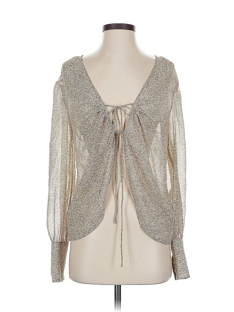 Pre-owned The East Order Long Sleeve Blouse In Silver