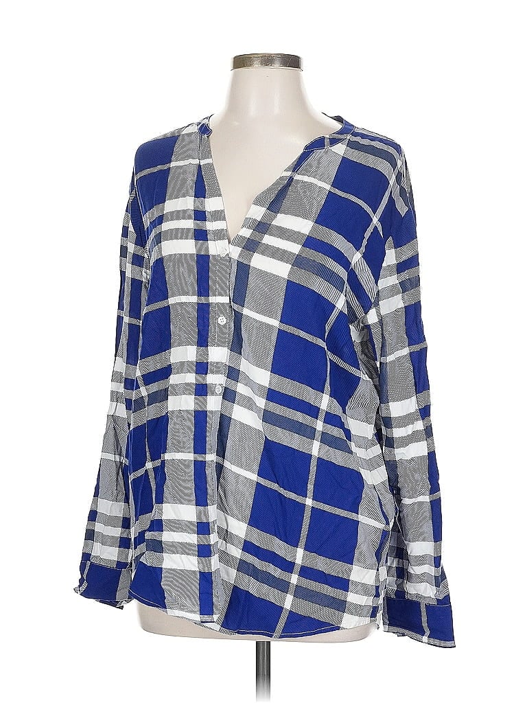 Pre-owned Soft Joie Long Sleeve Blouse In Blue
