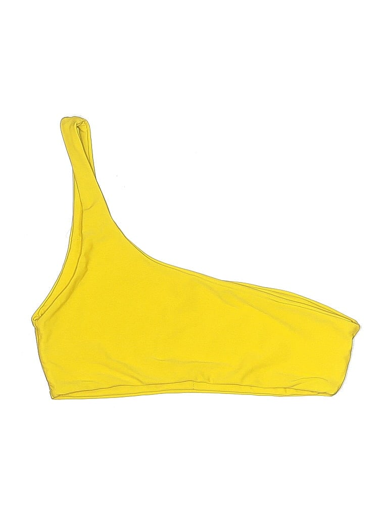 Click to view more detailed imagery on our partner's website Pre-owned Unbranded Swimsuit Top Yellow Solid Pattern Swimwear