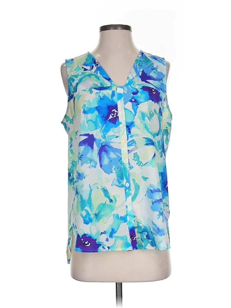 Pre-owned Pleione Sleeveless Blouse In Blue