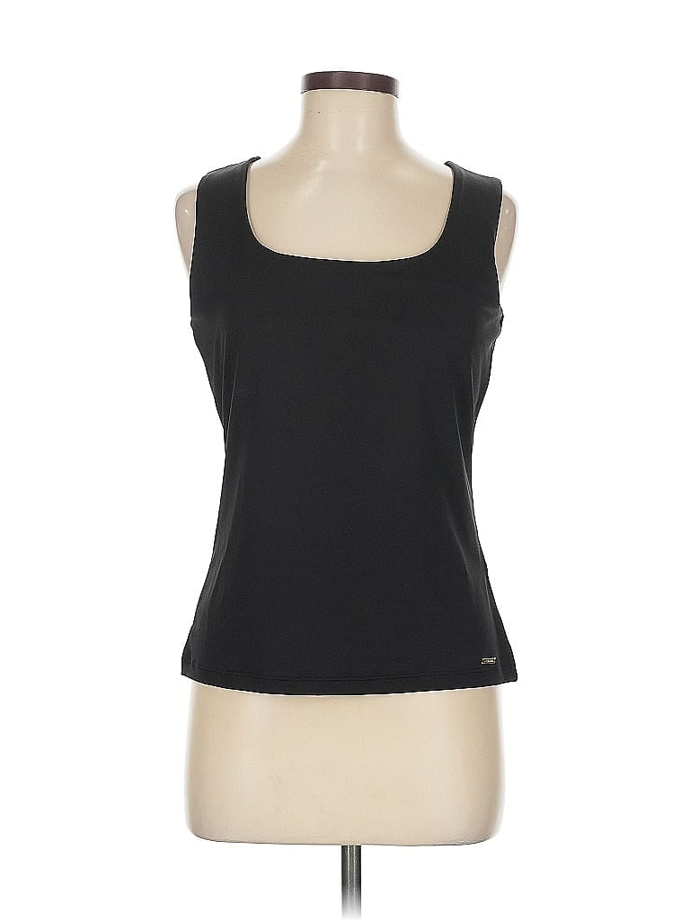 Pre-owned Calvin Klein Sleeveless Top Black Scoop Neck Tops