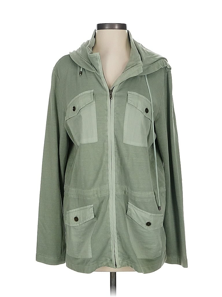 Pre-owned Talbots Zip Up Hoodie In Green