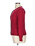 August Silk Burgundy Cardigan Size XL - photo 4