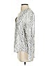 Soft Joie 100% Rayon Animal Print Silver Long Sleeve Blouse Size S - photo 5