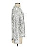 Soft Joie 100% Rayon Animal Print Silver Long Sleeve Blouse Size S - photo 4