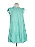 Jodifl Solid Teal Casual Dress Size M - photo 1