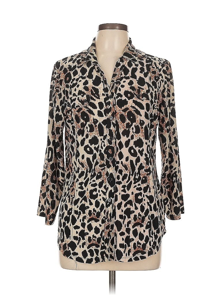 Click to view more detailed imagery on our partner's website Pre-owned Isabella Rodriguez 3/4 Sleeve Blouse In Brown