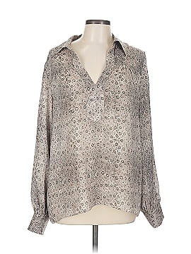 Frame Long Sleeve Silk Top