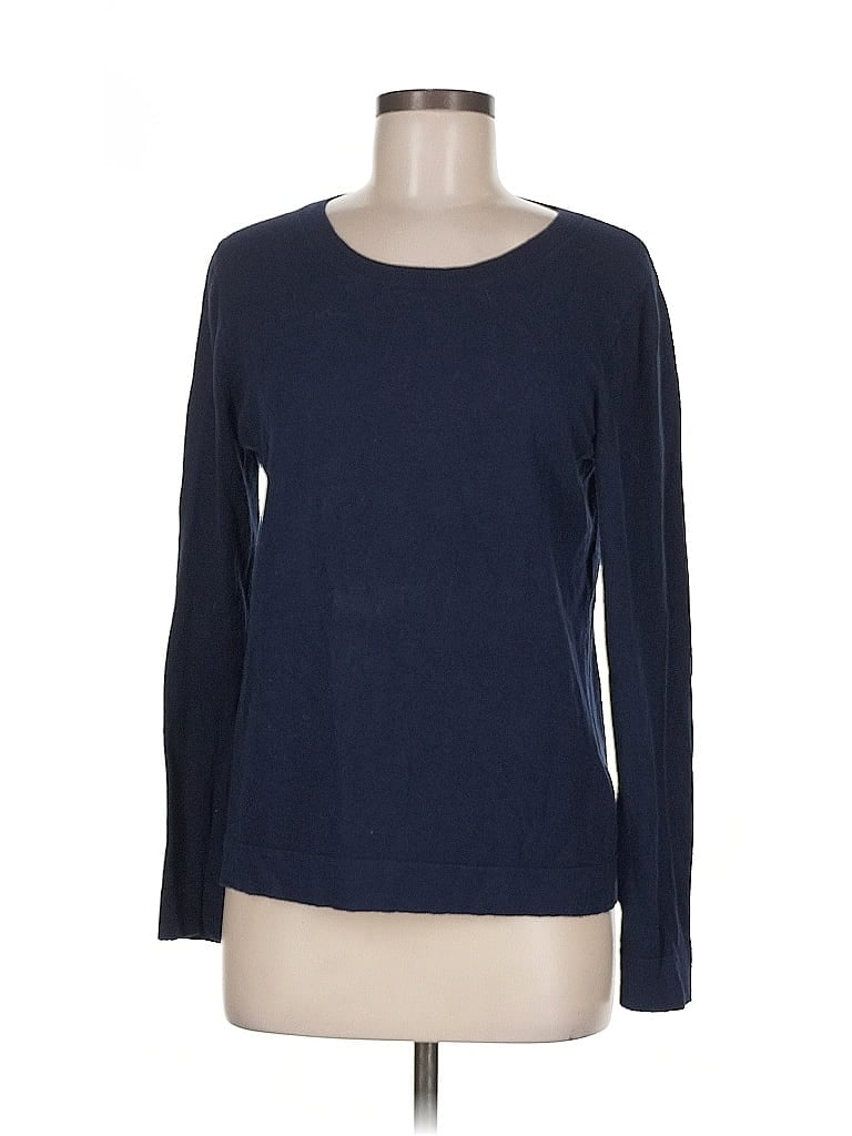 Pre-owned J.crew Factory Store Long Sleeve Top Blue Crew Neck Tops