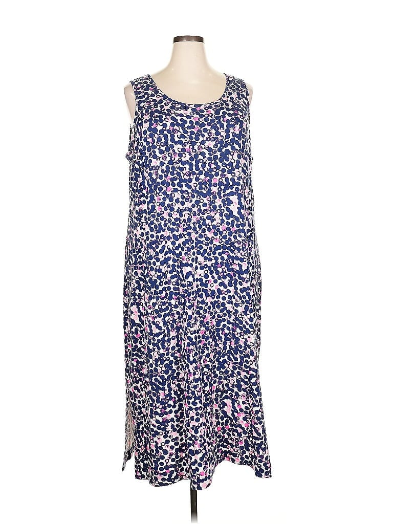 Pre-owned T By Talbots Casual Dress In Blue