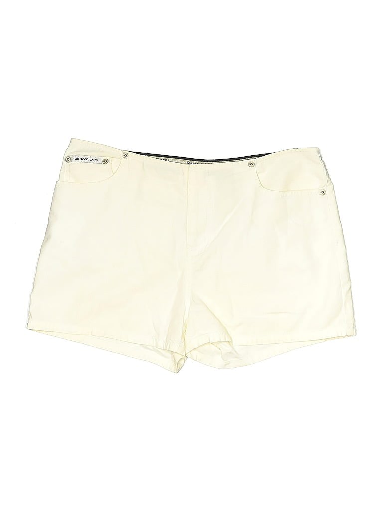 Pre-owned Dkny Jeans Shorts In White