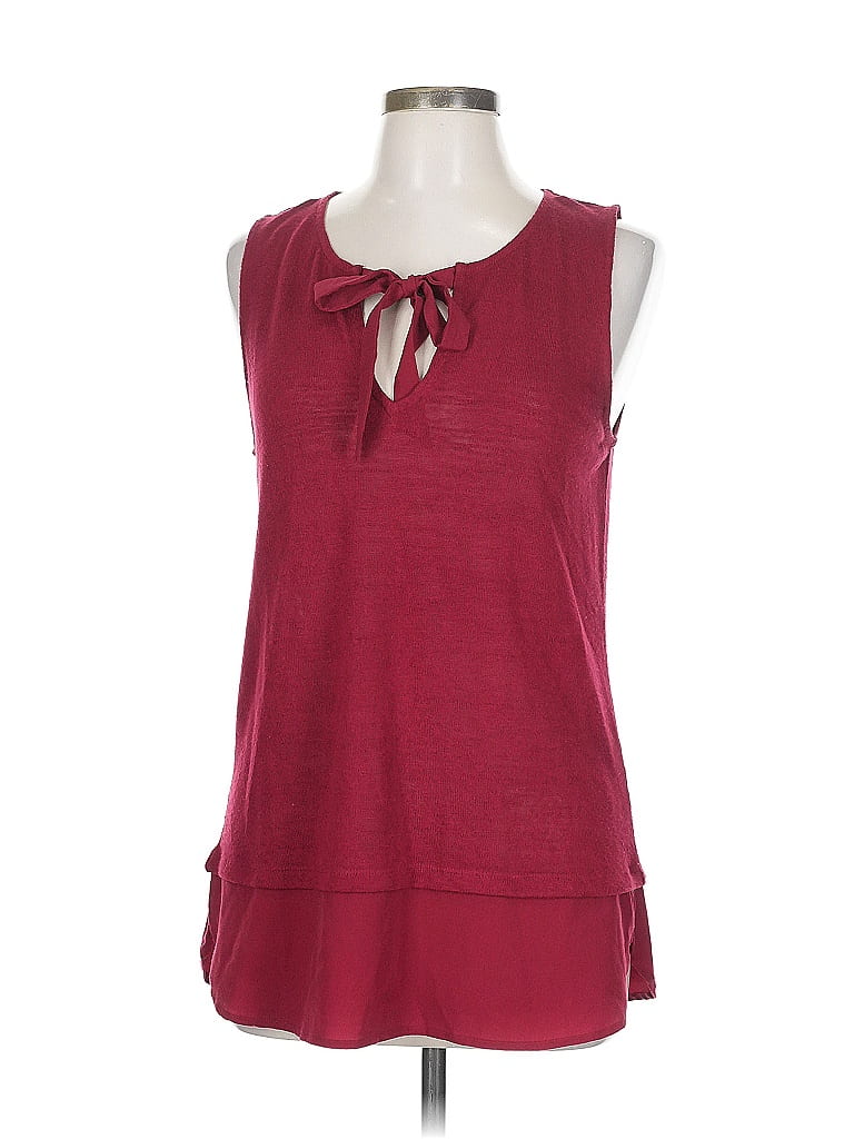 Pre-owned Sanctuary Sleeveless Top Red Keyhole Neckline Tops