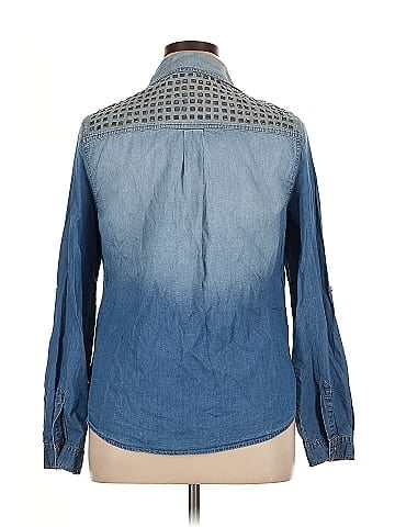 New Directions Long Sleeve Button-Down Shirt (view 2)