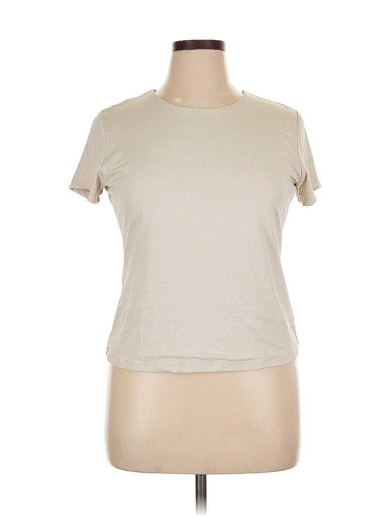 Pre-owned Tahari Short Sleeve T-shirt In White