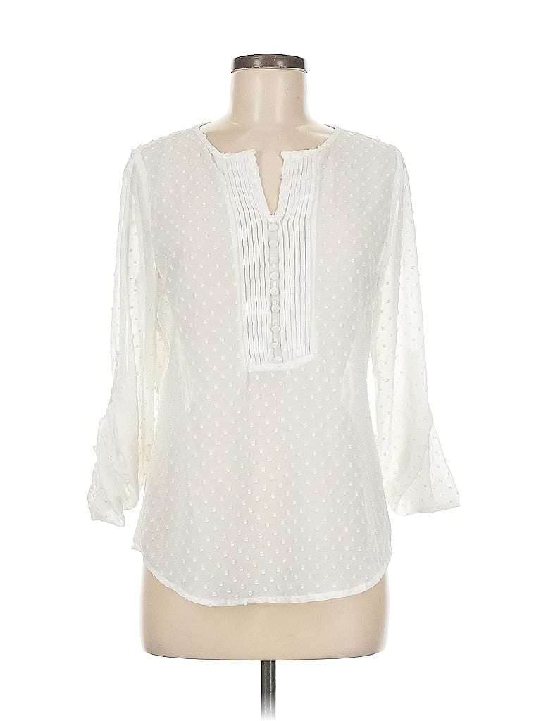 Pre-owned Brixon Ivy 3/4 Sleeve Blouse In White