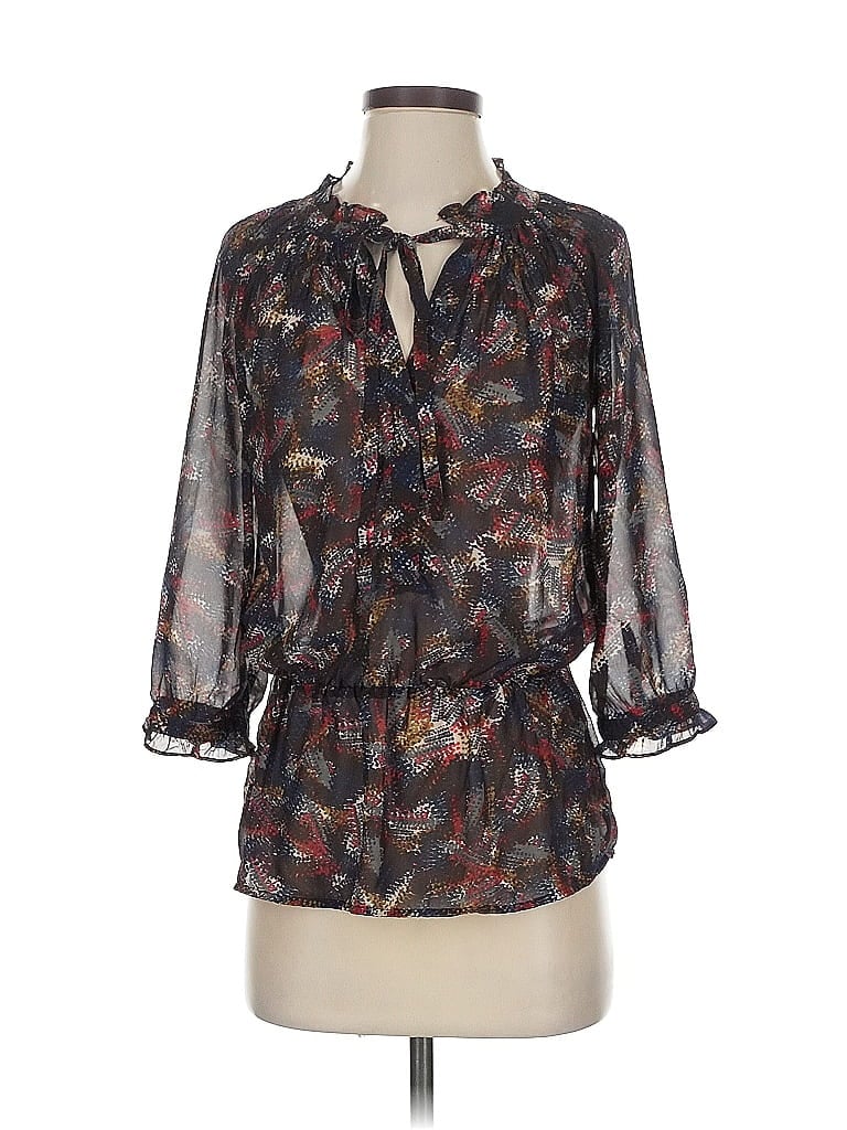 Banana Republic Factory Store 3/4 Sleeve Blouse In Black