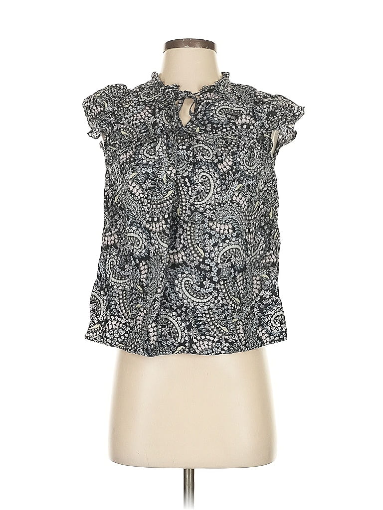 Pre-owned Ann Taylor Loft Sleeveless Blouse In Blue